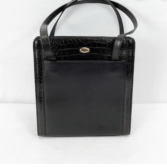 Vintage Pebble Leather Croc Embossed Bally Purse - Picture 1 of 11